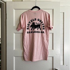 Baby Pink Bicycle Coffee T-shirt - NWOT
